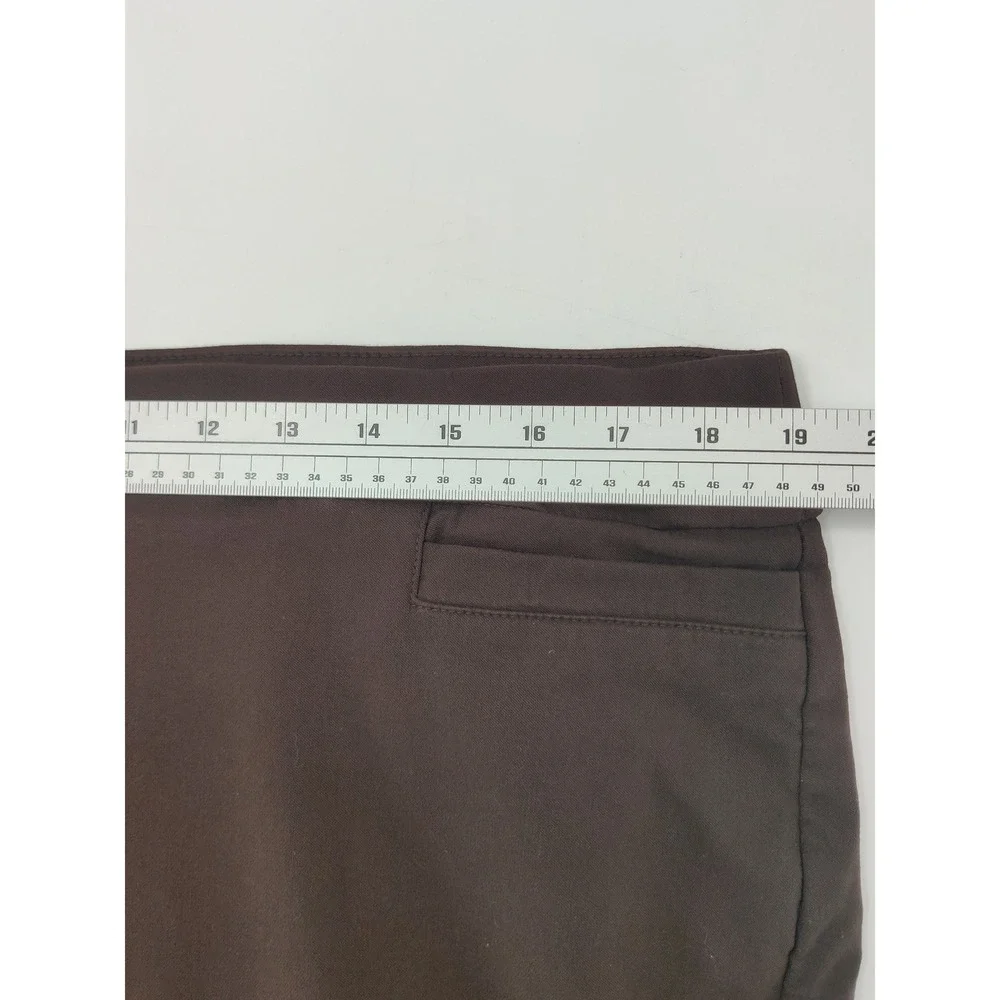 Kim Rogers Curvy Brown Pull On Straight Leg Pants Tummy‎ Control Womens 16W